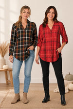 Plaid Roll Tab Flannel