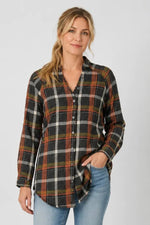 Plaid Roll Tab Flannel