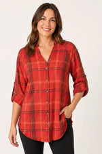 Plaid Roll Tab Flannel
