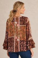Paisley Crepe Blouse
