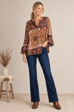 Paisley Crepe Blouse