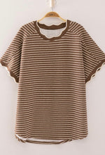Scallop Trim Knit Top