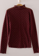 Polka Dot Mesh Top