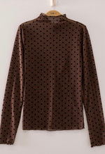 Polka Dot Mesh Top