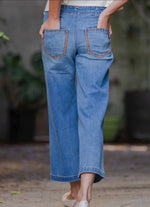 Whipstitch Denim Pants