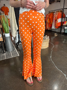 Polka Dot Ruffle Pants