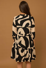 Abstract Tiered Dress