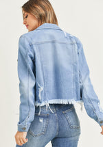 Frayed Hem Jacket