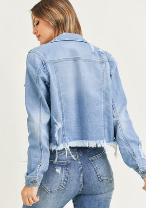 Frayed Hem Jacket