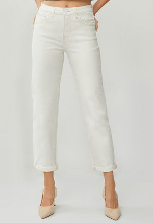 Risen Contrast Stitch Jeans