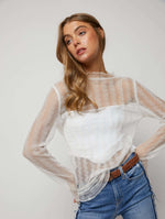 Lace Stretch Sheer Top