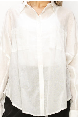 Sheer Button up Blouse