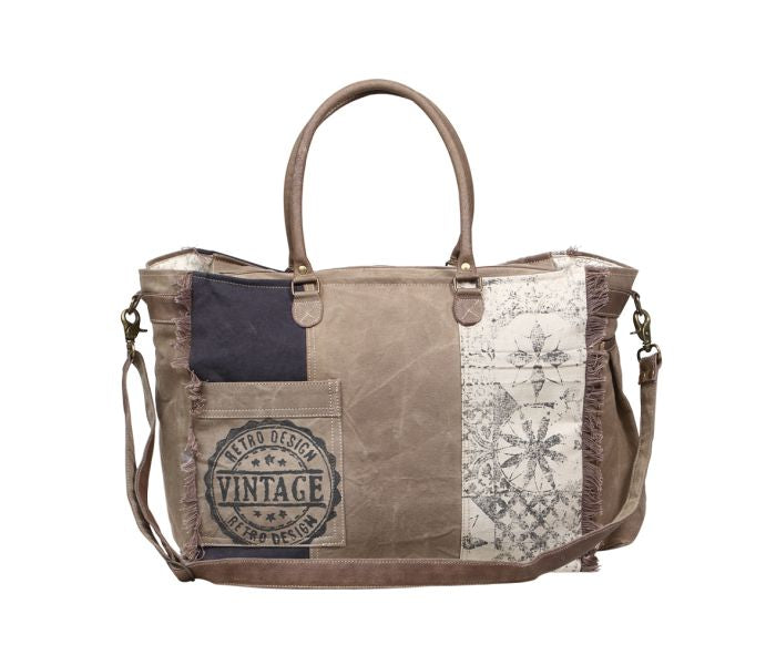 Retro Print Weekender Bag